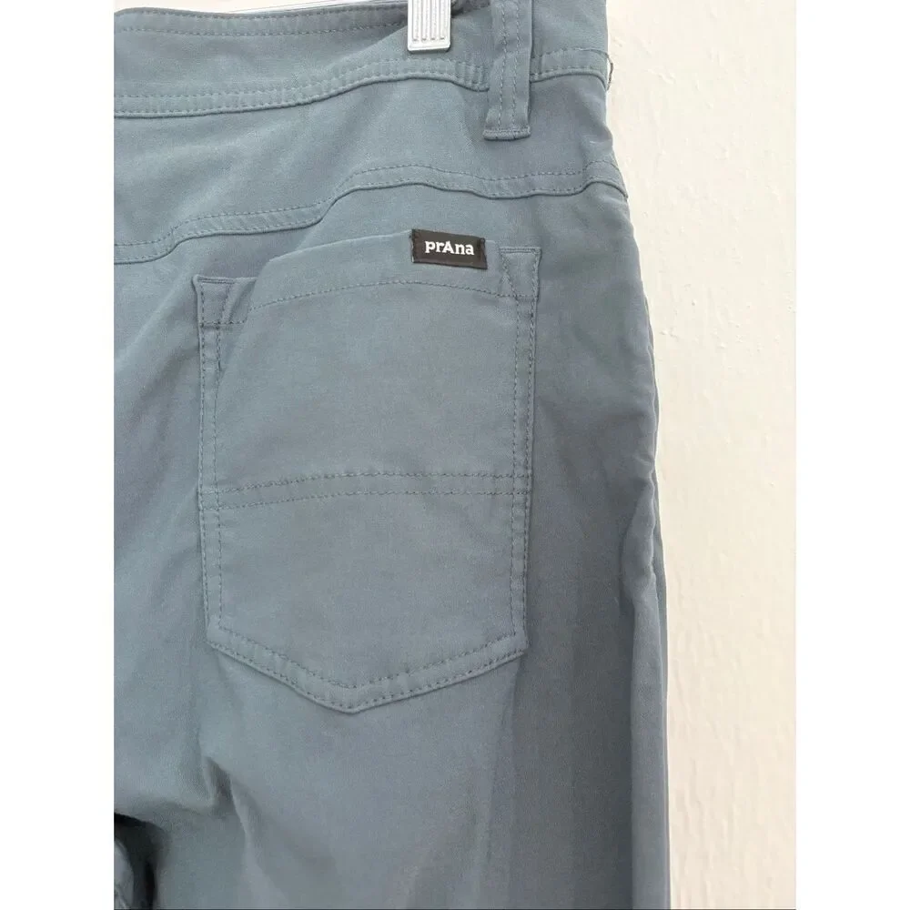 Prana Men’s Size 33x32 Slim Fit Blue/Gray Flat Front Pants Trousers Double Peak